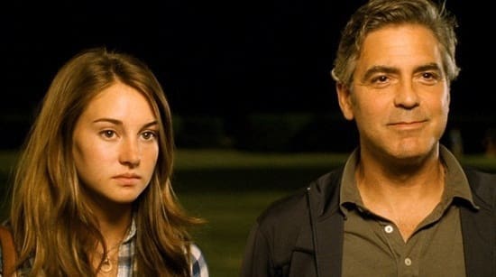 Shailene Woodley and George Clooney in The Descendants