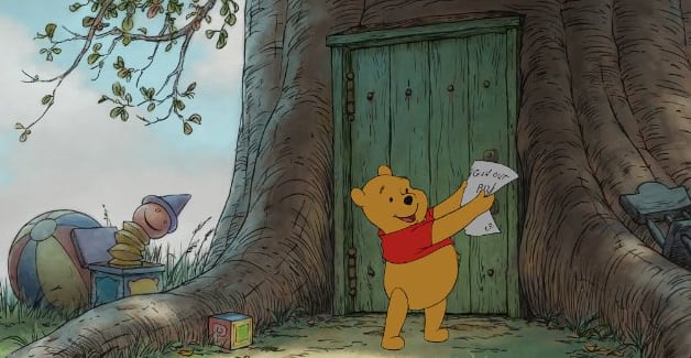 Pooh finds the letter