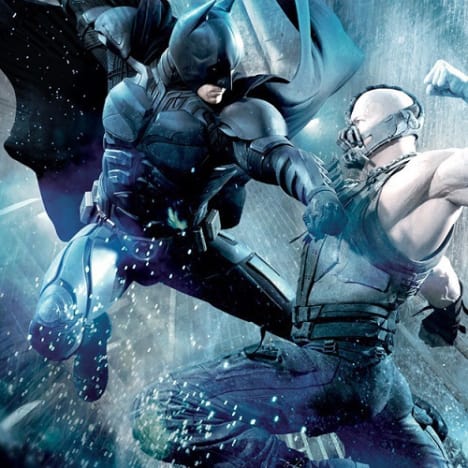 Christian Bale and Tom Hardy in The Dark Knight Rises