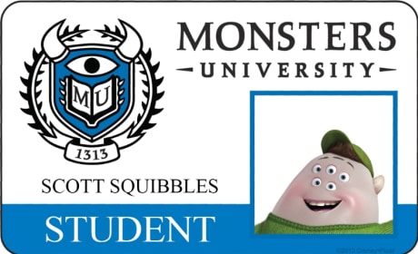 Scott Squibbles Monsters University Student ID