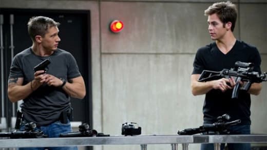 Tom Hardy and Chris Pine in This Means War
