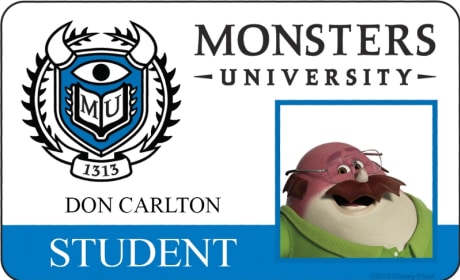Don Carlton Monsters University Student ID