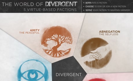 Divergent Infographic: Five Virtue Based Factions