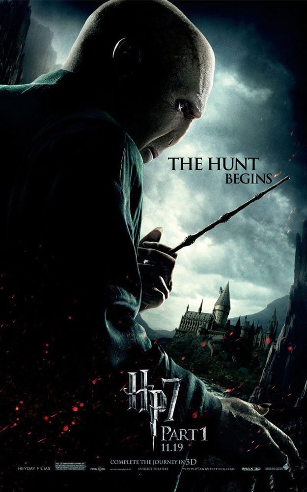 HP7 Voldemort Behind Poster