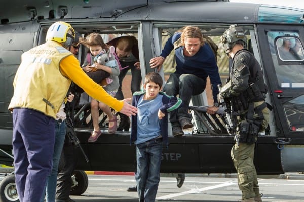 World War Z Brad Pitt Helicopter Pic