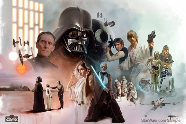 Star Wars Cast Mural