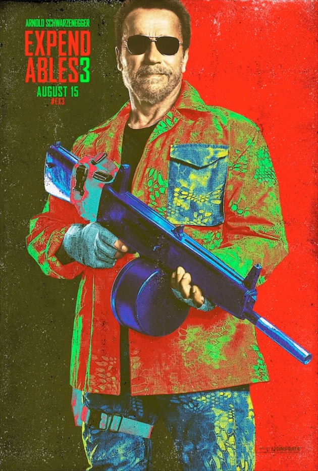 The Expendables 3 Arnold Schwarzenegger Comic Con Poster