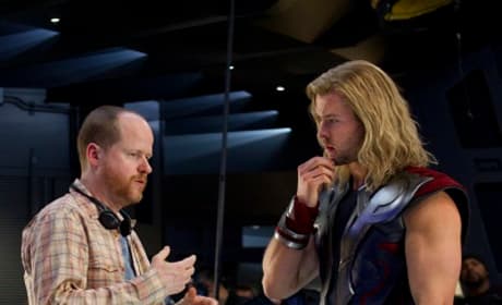 Chris Hemsworth and Joss Whedon Film The Avengers