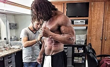 Dwayne Johnson Hercules Make-Up