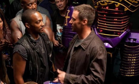 Anthony Mackie and Hugh Jackman in Real Steel