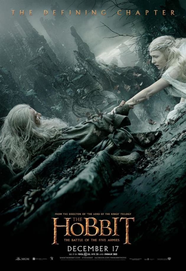 The Hobbit The Battle of the Five Armies Ian McKellen Cate Blanchett Poster