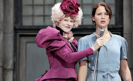 Elizabeth Banks and Jennifer Lawrence in The Hunger Games