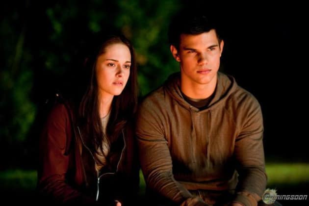 Bella and Jacob by the fire
