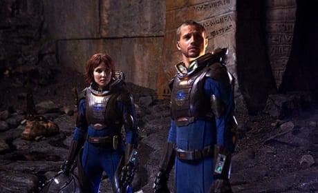 Noomi Rapace and Logan Marshall-Green in Prometheus