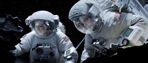 Sandra Bullock George Clooney Gravity