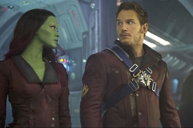 Chris Pratt Zoe Saldana In Guardians of the Galaxy