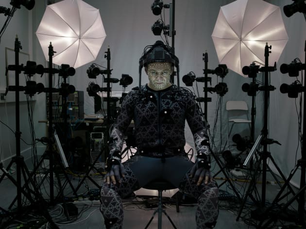 Star Wars The Force Awakens Andy Serkis Set Photo