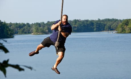 Kevin James on a Rope Swing