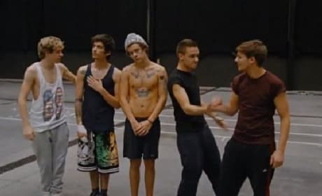 One Direction This is Us Clip: Harry Styles Shirtless, Screams Ensue