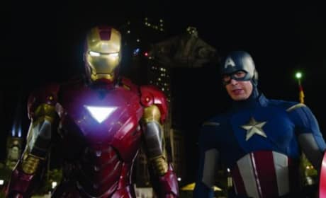 Iron Man and Captain America in The Avengers
