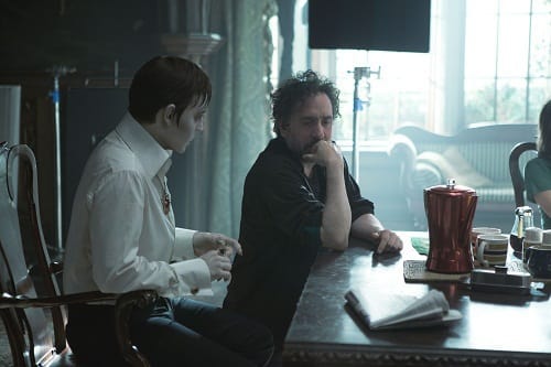 Johnny Depp and Tim Burton on Dark Shadows Set