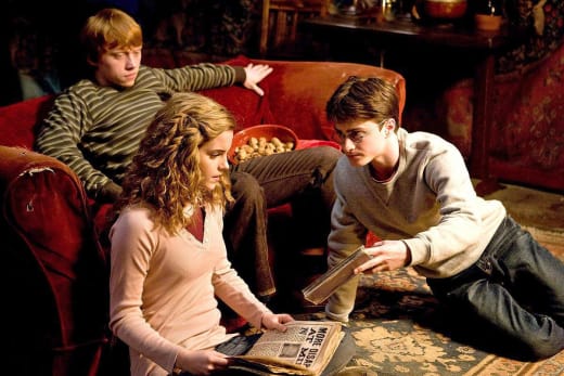 Harry, Ron, and Hermoine in Half-Blood Prince