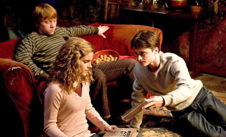 Harry, Ron, and Hermoine in Half-Blood Prince