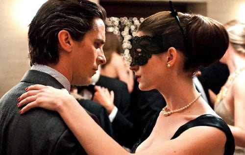 Anne Hathaway and Christian Bale in The Dark Knight Rises