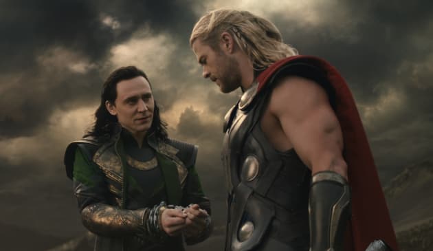 Tom Hiddleston and Chris Hemsworth Thor: The Dark World