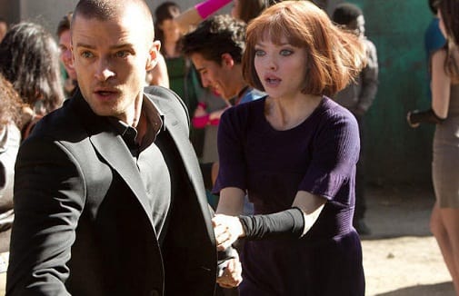 Amanda Seyfried and Justin Timberlake in In Time