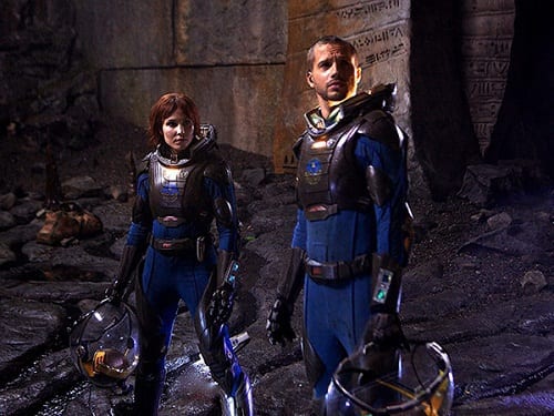 Noomi Rapace and Logan Marshall-Green in Prometheus