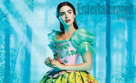 Lily Collins as Snow White: First Look!
