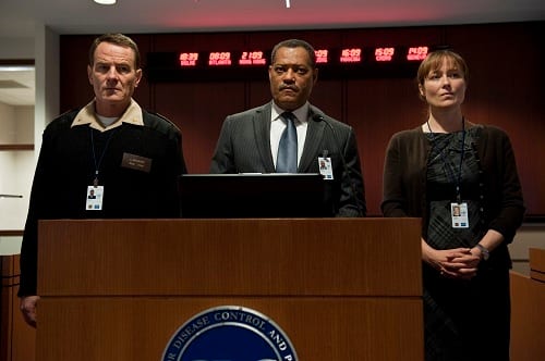 Laurence Fishburne, Bryan Cranston and Jennifer Ehle in Contagion