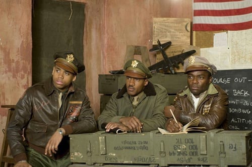 Tristin Wilds, Nate Parker and Ne-Yo in Red Tails