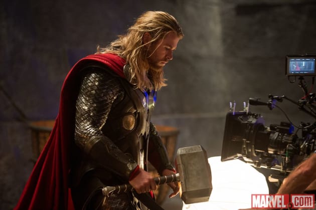 Thor: The Dark World Chris Hemsworth Set Pic