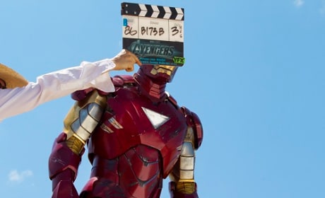 Robert Downey Jr. Filming The Avengers