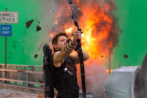 Jeremy Renner Filming The Avengers