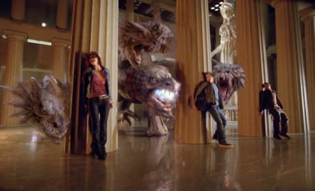 Percy and the Gang Hide from The Hydra