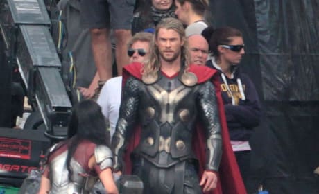 Thor: The Dark World Set Photos Find Chris Hemsworth and Jaimie Alexander Fighting Together