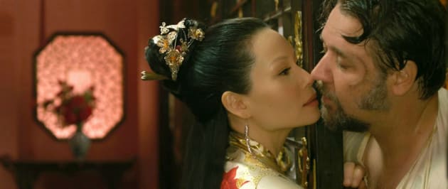 Lucy Liu and Russell Crowe The Man with the Iron Fists