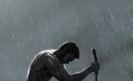 The Wolverine Poster: Hugh Jackman in the Rain