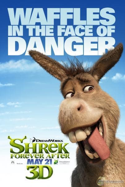 Shrek Forever After Waffles in the Face of Danger Poster