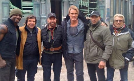 The Expendables 2: First Photo of Chuck Norris on Set
