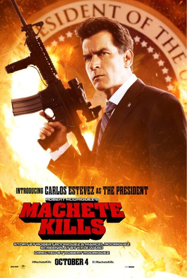 Machete Kills Charlie Sheen Poster