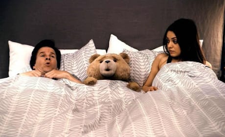 Mila Kunis and Mark Wahlberg in Ted