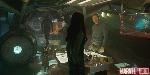 Guardians of the Galaxy Chris Pratt Zoe Saldana Dave Bautista