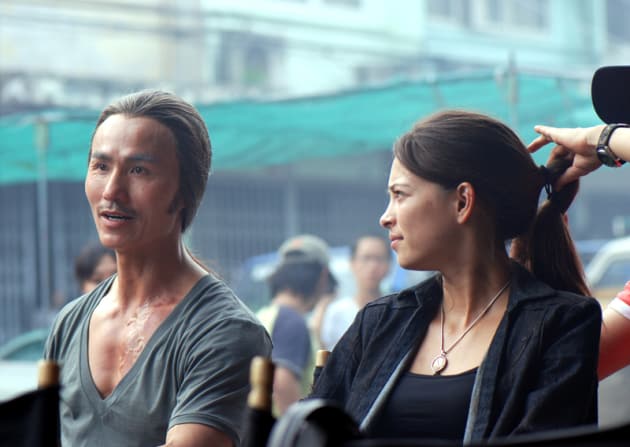 Kristin Kreuk as Chun Li on Set