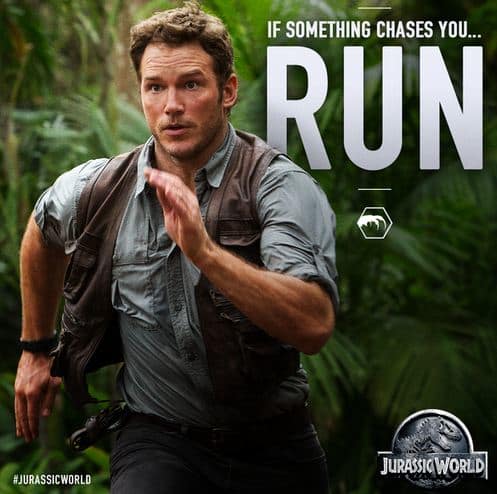 Jurassic World Chris Pratt Running Photo