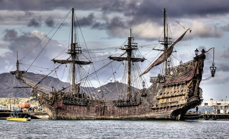 First Look at Blackbeard's Ship from Pirates of the Caribbean: On Stranger Tides!