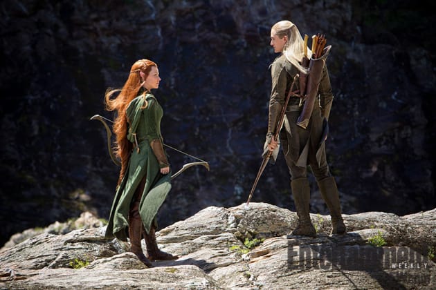 The Hobbit The Desolation of Smaug Evangeline Lilly Orlando Bloom